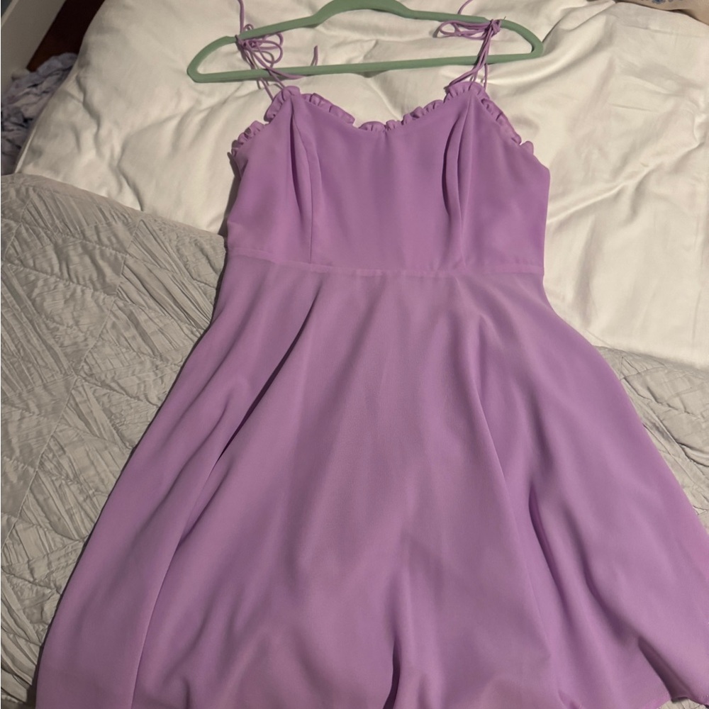 Lulu's Lilac Ruffle Dress